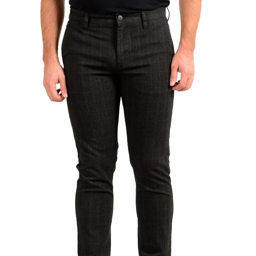 Hugo Boss Men's "Schino-Taber" Tapered Fit Plaid Casual Pants US 32/32 IT 32/32